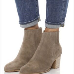 Sold!! Sold!! ince Women’s 9 Taupe Flint Haider Suede Leather Pull On Ankle Bo